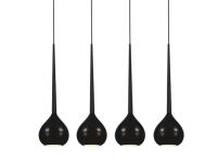 Lampa wisząca Aga 4 Black azzardo MD1289-4 BK AZ1067  czarna nowoczesna opływowy kształt 4 klosze - 2