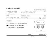 Lampa wpuszczana kwadrat nowoczesna CARO 2S  AZ2437 Azzardo podwójna czarna - 2