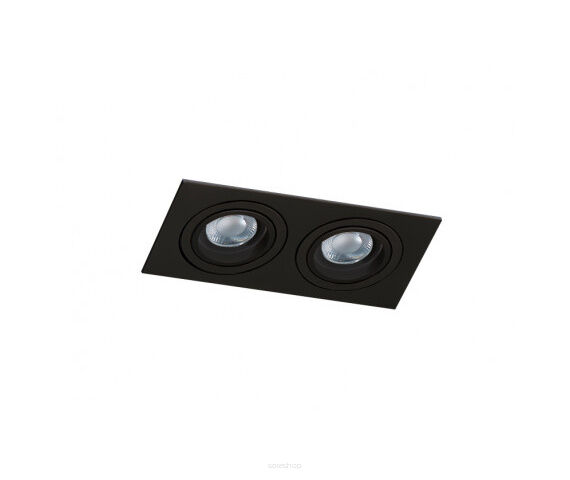 Lampa wpuszczana kwadrat nowoczesna CARO 2S  AZ2437 Azzardo podwójna czarna