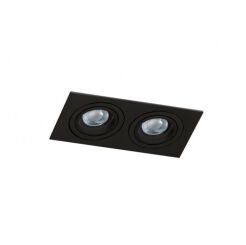 Lampa wpuszczana kwadrat nowoczesna CARO 2S  AZ2437 Azzardo podwójna czarna