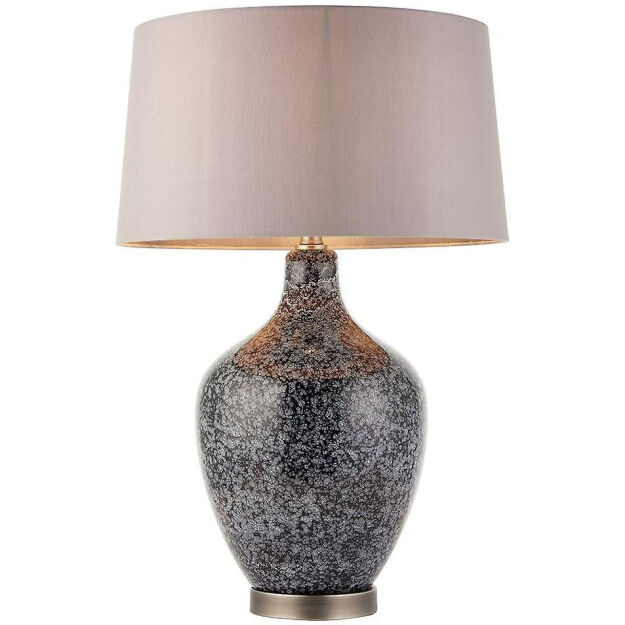 Lampa stołowa ILSA czarny nikiel szary ENDON LIGHTING 79842  