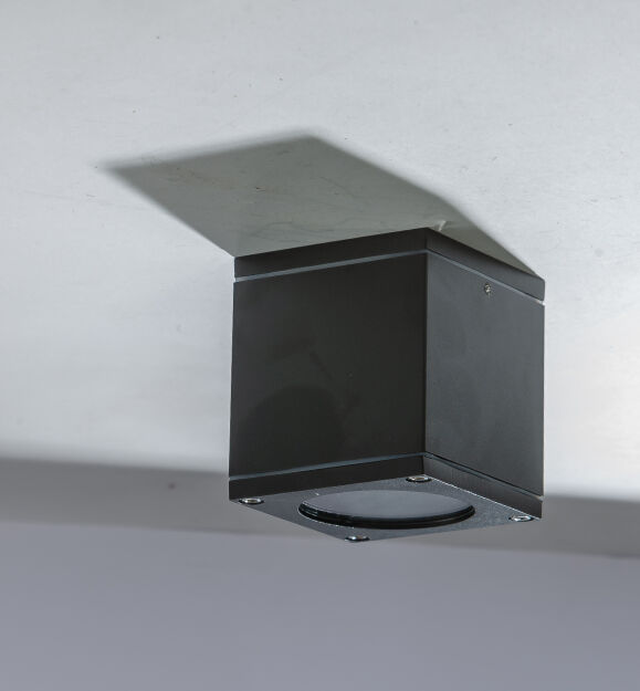 Lampa zewnętrzna JOE SQUARE AZ4270 IP54 czarna kostka wykonana z metalu i szkła