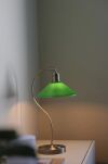Lampa stołowa Vela 1L E27 108864 Markslojd antyczny mosiądz/zielona 49,5cm, klosz Ø25cm - 3