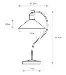 Lampa stołowa Vela 1L E27 108864 Markslojd antyczny mosiądz/zielona 49,5cm, klosz Ø25cm - 2