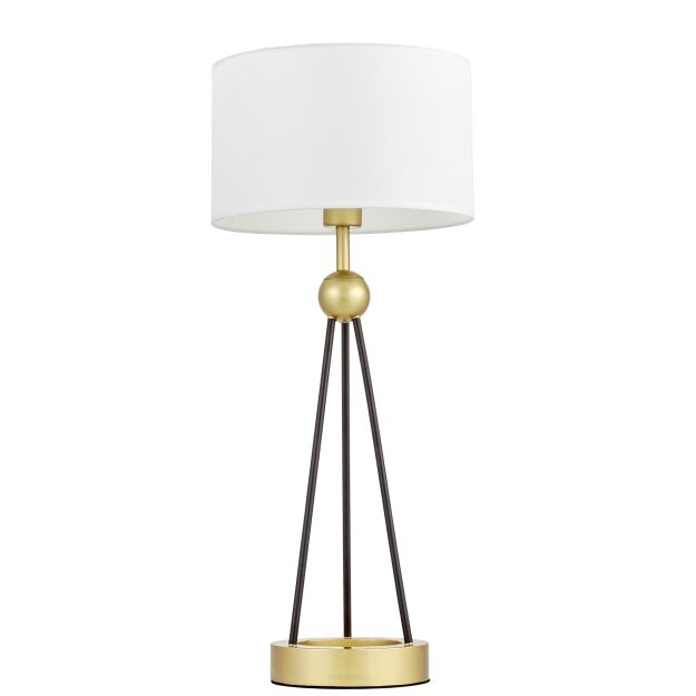 Lampa stołowa BELFORTE LDT 5527 (GD+WT) Lumina Deco 