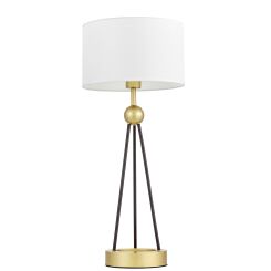 Lampa stołowa BELFORTE LDT 5527 (GD+WT) Lumina Deco 