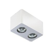 Plafon Nino 2 AZzardo FH31432S WH/ALU AZ1386 podwójna techniczna kolor biały aluminium 