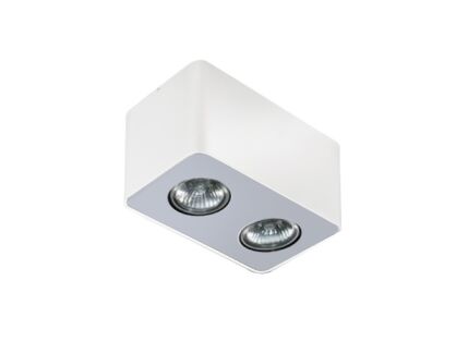Plafon Nino 2 AZzardo FH31432S WH/ALU AZ1386 podwójna techniczna kolor biały aluminium 