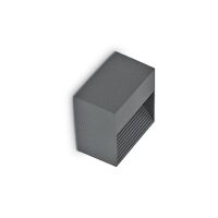 Kinkiet DOWN AP1 ANTRACYT Ideal Lux  122045  z aluminiowego ma kolor antracytu akrylowy dyfuzor idealna jako oświetlenie schodowe IP44