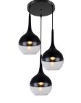 Lampa wisząca FRUDO LDP 11003-3 (BK) Lumina Deco potrójna - 2