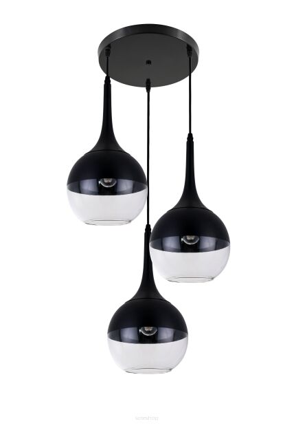 Lampa wisząca FRUDO LDP 11003-3 (BK) Lumina Deco potrójna
