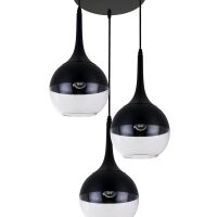 Lampa wisząca FRUDO LDP 11003-3 (BK) Lumina Deco potrójna
