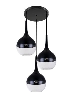 Lampa wisząca FRUDO LDP 11003-3 (BK) Lumina Deco potrójna