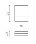 Kinkiet elewacyjny CIVITA AZ4361 Azzardo ciemnoszary 12W LED - 2