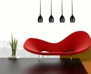 Lampa wisząca Izza 4 Shiny Black AZzardo MD1288B-4BL AZ0100 czarne klosze w kształcie kielichów nowoczesny - 2