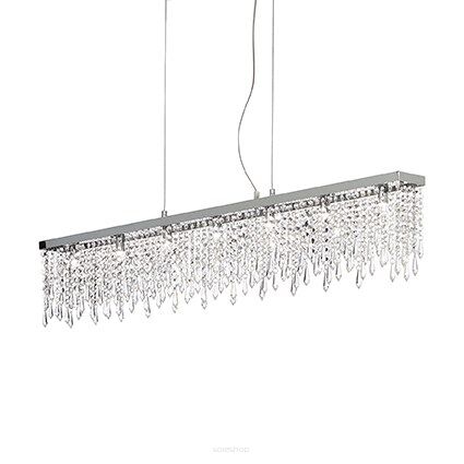 Lampa wisząca GIADA SB7 Ideal Lux  098739 Klosz tworzą łańcuszki i wisiorki wykonane z przezroczystych i kolorowych kryształków
