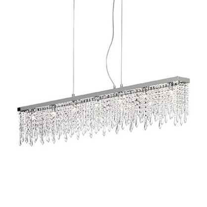 Lampa wisząca GIADA SB7 Ideal Lux  098739 Klosz tworzą łańcuszki i wisiorki wykonane z przezroczystych i kolorowych kryształków