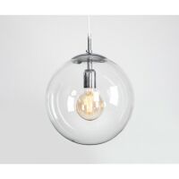 Lampa wisząca GLOBE szklana kula z chromowanym wykończeniem ALDEX 562G2  