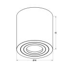 Lampa natynkowa RONDIP SL ACGU10-158  ZUMALINE BIAŁA TUBA IP44  - 2
