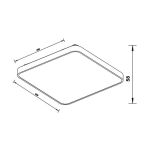 PLAFON KWADRATOWY ZUMA LINE SIERRA CEILING 12100006-SL chrom METAL - 3