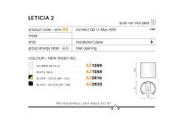 Kinkiet LETICIA 2 AZ1059 Aluminium półokrągły - 5