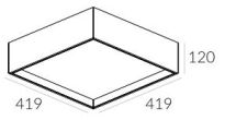 Lampa natynkowa Solid Area 4.0 NT Labra  3.1252   12 cm wyokości i 41,9 szerokości techniczna LED prostokąt różne kolory wykończenia - 2