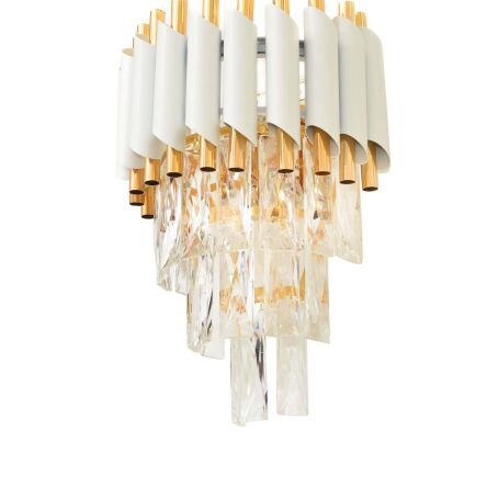 Kinkiet MAZINI LDW 6003-2 (WT+FGD) Lumina Deco Kryształowy biały