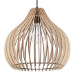 LAMPA  WISZĄCA APRILLO NATURALNE DREWNO AŻUROWY KLOSZ NOWOCZESNY  - 2