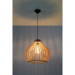 LAMPA  WISZĄCA APRILLO NATURALNE DREWNO AŻUROWY KLOSZ NOWOCZESNY  - 5