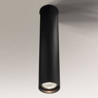 Lampa sufitowa natynkowa plafon  ARIDA 1111 cz z metalu w kolorze czarnym nowoczesna tuba GU10