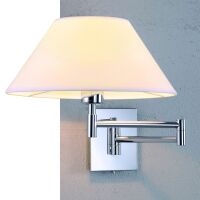 Kinkiet Trapezio AZzardo  AZ1542 przegubowe ramię abażur biały ma kształt ściętego stożka