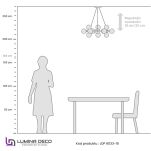Lampa wisząca MARSIADA LDP 6033-15 (GD) Lumina Deco ZŁOTA  15 szklanych kul - 2