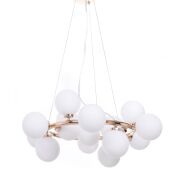 Lampa wisząca MARSIADA LDP 6033-15 (GD) Lumina Deco ZŁOTA  15 szklanych kul