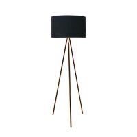 Lampa podłogowa AZ3010 czarny klosz miedziane nóżki 