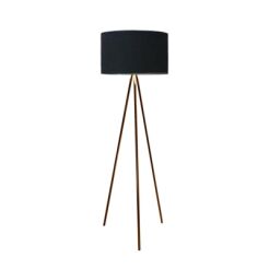 Lampa podłogowa AZ3010 czarny klosz miedziane nóżki 