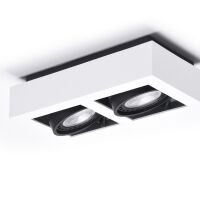 Oprawa natynkowa NIKEA 2 AZ4439 AZZARDO BIAŁO-CZARNA ES111PODWÓJNA