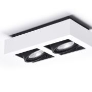 Oprawa natynkowa NIKEA 2 AZ4439 AZZARDO BIAŁO-CZARNA ES111PODWÓJNA