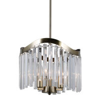 Lampa wisząca Sabriga PND-44544-3 Italux Kryształowa antyczny brąz