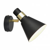 Kinkiet lampa ścienna Biagio MB-H16079WLK-1B CZARNA  Italux skandynawski styl