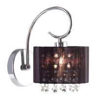 Kinkiet Span MBM1583 /1 Italux  chrom czarny abażur styl pałacowy elegancki 