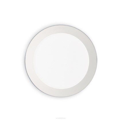 Lampa wpuszczana GROOVE FI1 30W ROUND Ideal Lux  124018  ma kolor biały z alumiunim okrągła