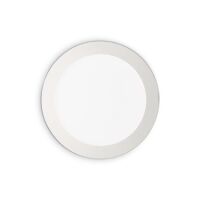Lampa wpuszczana GROOVE FI1 30W ROUND Ideal Lux  124018  ma kolor biały z alumiunim okrągła