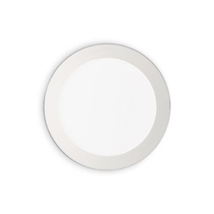 Lampa wpuszczana GROOVE FI1 30W ROUND Ideal Lux  124018  ma kolor biały z alumiunim okrągła