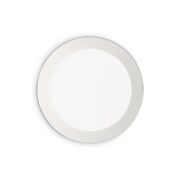 Lampa wpuszczana GROOVE FI1 30W ROUND Ideal Lux  124018  ma kolor biały z alumiunim okrągła