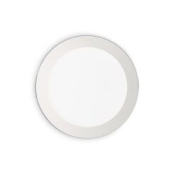 Lampa wpuszczana GROOVE FI1 30W ROUND Ideal Lux  124018  ma kolor biały z alumiunim okrągła