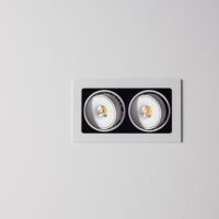 Lampa wpuszczana Tweet 50.2 mini.LED Labra  4.1161  techniczna prostokąt  z ramką ruchoma głowica różne kolory wykończenia