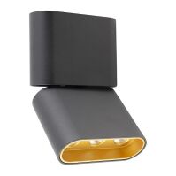 Lampa sufitowa plafon biały c0150 Maxlight łamany 3 źródła światła techniczny czarno-złoty 