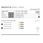 Plafon MALTA R18 AZZARDO LED 12W 3000K/4000K biały AZ4233 AZ4234 - 4