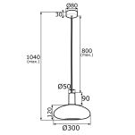 Lampa wisząca SAGUNTO 4358 Argon Szklany biały klosz - 2