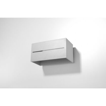 KINKIET LABO MAXI SZARY PROSTOKĄT SOLLUX  Lampa Ścienna NOWOCZESNY stal  SL.0529 lampa  SOLLUX LIGHTING